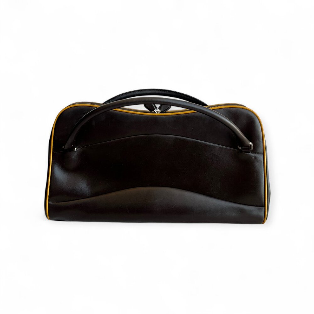 Authentic Prada East-West Doctor's Dark Brown Leather Top Handle Bag - Picture 2 of 16